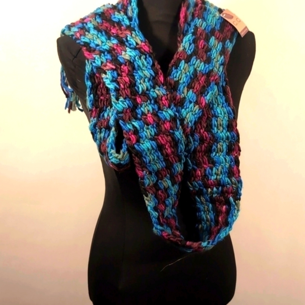 Hand made neck scarf Colorful New with tags